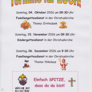Termine für Kinder