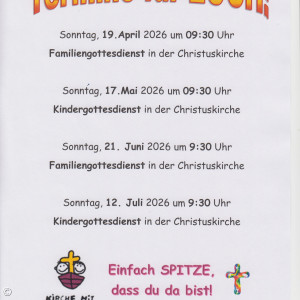 Gottesdienste April-Juli 2026